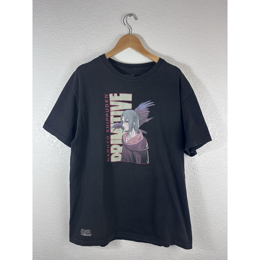 Primitive Apparel Itachi Uchiha Naruto Shippuden Men's Black Graphic T-Shirt XL